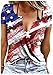 American Flag V Neck T Shirts for Women Loose Fit Casual Short Sleeve Ring Hole Tee Shirt 4th of July Patriotic T-Shirt(Flag, Small)