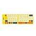 Miffy Folding Keyboard, 3.5mm Folding Bluetooth Keyboard, Lightest & Slimmest Bluetooth Wireless Foldable Keyboard in The World（Yellow）