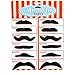 Road Island Novelty 3.5' Black Fake Mustaches, Pack of 12