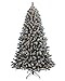 Treetopia Frosted Artificial Christmas Tree | Frosty Flocked - 9 Ft | Pre-lit with 1050 LED Candlelight Clear Lights | Includes Tree Stand, On/Off Foot Pedal, Extra Bulbs & Fuses