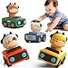 iPlay, iLearn Press and Go Car Toys for Toddlers 1-3, Baby Animal Racing Cars, Infant Play Vehicle Set, Baby Push Go Friction Car Toys for 6-9-12-18 Months, 1st Birthday Gifts for 1-2 Years Old Boys