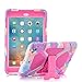 ACEGUARDER Shockproof Kid Case for iPad Mini 1 2 3(7.9 inch), Full Body Protective Premium Soft Silicone Cover with Adjustable Kickstand for iPad Mini 1 2 3 (PinkCamo/Rose)