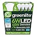 Greenlite A19 E26 (Medium) LED Bulb Daylight 40 Watt Equivalence 4 pk - Total Qty: 1, White (6W/OMNID/50K/4)