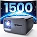 CASIRIS OmniStar L80 4K Projector with WiFi and Bluetooth, 1500 ANSI Lumen Native 1080P Video Projector, Auto Focus/Keystone, 2x15W Speakers, 200' Display Compatible with iOS/Android/HDMI/USB/TV Stick