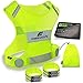 FREEMOVE Reflective Vest Running Gear + 2 Bands & Bag/Ultralight & Comfy Safety Vests with Front Pocket  High Visibility Reflector  for Men, Women  Running, Dog Walking or Cycling