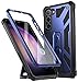 Poetic Spartan Case for Samsung Galaxy S23+ Plus 5G 6.7 inch, Built-in Screen Protector Work with Fingerprint ID, Full Body Rugged Shockproof Protective Cover Case with Kickstand, Midnight Blue