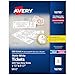 Avery Printable Tickets with Tear-Away Stubs, 1.75' x 5.5', Matte White, 500 Blank Tickets for Laser and Inkjet Printers (16795)