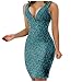 Spring Dresses for Women 2023, Clothes Fashion 2023 Petal and Pup Dresses Size 14-16 Women's Women's Deep V-Neck Sexy Package Hip Dress Halter Backless Open Dress Church Red (XXL, Green)