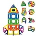 Discovery Kids 50-Piece 3D Magnetic Tile Set in 6 Colors, Construction Building Block Creativity Kit, Educational Learning STEM Toy, Safe Non-Toxic Engineering Development Preschool Activity, Ages 4+