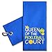 ERHACHAIJIA Queen of The Pickleball Court Embroidered Pickleball Sports Towel with Clip. Funny Pickleball Gifts for Women Mom Daughter Pickleball Lover, Birthday Retirement