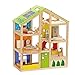 All Seasons Kids Wooden Dollhouse by Hape | Award Winning 3 Story Dolls House Toy with Furniture, Accessories, Movable Stairs and Reversible Season Theme L: 23.6, W: 11.8, H: 28.9 inch