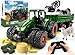 Uarzt Remote Control Tractor Toy, Kids RC Tractor Set & Truck and Trailer Front Loader - Metal Car Head/8 Wheel/Light, Toddlers Farm Vehicle Toys for 3 4 5 6 7 8 9 Year Old Boys Girls Birthday Gift