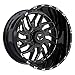 TIS 544BM with COVERED LUGS Custom Wheel - 24x14, -76 Offset, 6x139.7 Bolt Pattern, 108mm Hub - Gloss Black with CNC Milled Accents Rim