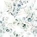 HAOKHOME Peel and Stick Wallpaper Boho Green/White Eucalyptus Leaf Floral Wall Mural Home Nursery Decor Renter Friendly Wallpaper 17.7in x 9.8ft