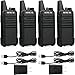 Retevis RT22 Two Way Radio Long Range Rechargeable,Portable 2 Way Radio,Upgrade Type C Handsfree Walkie Talkies for Adults Cruise Hiking Hunting Skiing(4 Pack)