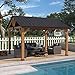 EAGLE PEAK 11x13 Hardtop Wood Gazebo,Outdoor Cedar Wood Frame Pavilion, Galvanized Steel Gable Roof, for Patio, Deck, Backyards, Garden, Natural Wood/Black