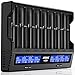 8 Bays Charger USB C Battery Charger XTAR VC8 Type C 3A Fast Charger 8-Bay Smart Charger LCD Display for 3.6V 3.7V Li-ion 1.2V Ni-MH C (Package Not Including Battery)