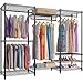 VIPEK V5 Portable Closet Wardrobe Heavy Duty Clothes Rack, Freestanding Clothing Rack with 4 Hang Rods & 8 Shelves, Adjustable Closet Rack, 68.9' L x 15.7' W x 76.4' H, Max Load 890LBS, Black