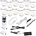 AIBOO Under Cabinet Lighting Kit, Plug in LED Puck Lights with Wireless Dimmable RF Remote Control,12v Stick on Lights for Kitchen Counter, Closet and Shelves(12 kit,Warm White)