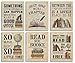 6Pcs Vintage Reading Wall Art Retro Book Posters Wall Decor Read More Books Quote Pictures Inspirational Reading Poster Prints For Home Office Reading Room Classroom Library Cafe Home Decoration 12X16