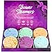 Cleverfy Shower Steamers Aromatherapy - Variety Pack of 6 Shower Bombs with Essential Oils. Personal Care and Relaxation Birthday Gifts for Women and Men. Purple Set
