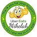 Personalized Uber Eats Thank You Rating Stickers for Bags 100-count, 2-inch, 5 Sheets