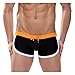 CaveHero Men's Quick Dry Swim Trunks Nylon Beach Shorts with Mesh Interlining (Orange, X-Large)