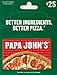 Papa John's Pizza $25 Gift Card
