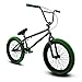 Elite BMX Bike 20' & 16' Entry Level Freestyle Trick BMX Bicycles for Teens, and Adults (20', Black Green)