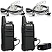 Retevis RT22 Walkie Talkies, Mini 2 Way Radio Rechargeable, VOX Handsfree, Portable, Two-Way Radios Long Range with Earpiece, for Family Road Trip Camping Hiking Skiing(2 Pack, Black)