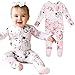 Posh Peanut Baby Girl Pajamas - Soft Päpook Viscose from Bamboo One Piece Rompers, Newborn, Infant, & Toddler Footed Sleepers with 2-Way Zipper, Breathable Lightweight Sleep Clothes & Outfits for Kids