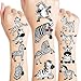 8 Sheets (96PCS) Zebra Temporary Tattoos Jungle Safari Theme Birthday Party Decorations Supplies Stickers for Kids Gifts Classroom School Prizes Rewards