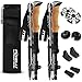 Foxelli Folding Trekking Poles – Lightweight & Compact Collapsible Walking Sticks for Men & Women with Flip Locks & 4-Season All-Terrain Accessories Perfect for Travel