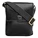 Hidesign Aiden Genuine Leather and Mini Crossbody Men/Women Messenger Bag / Travel Bag / 10.5' iPad Bag, Black