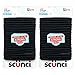 Scunci Thick Hair Black Elastics, All day strong hold No-Damage, 5mm thickness, 24-Pieces per pack (2-Pack)