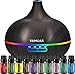Essential Oil Diffuser Gift Set,10 Essential Oil,550ml Oil Diffuser & Essential Oil Diffusers with 4 Timer &Auto Shut-Off for & 15 Ambient Light Settings