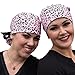 KimKaps Tie Back Style Surgical Nurse Scrub Hat - Cute Pink Leopard Print Scrub Cap Wildcat - Style 3