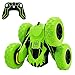 Threeking RC Stunt Cars Remote Control Car Double-Sided Driving 360-degree Flips Rotating Car Toy, Green