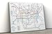 52 north Large London Underground Tube Map Framed Canvas Print Wall Art pp216 (A2 (24x16 inch))