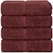 Chakir Turkish Linens 100% Cotton Premium Turkish Towels for Bathroom | 30'' x 60'' Large Bath Towels (4 Piece, Cranberry)