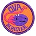 OVA Achiever Embroidered Iron-On Round Patch I Heart Guts/Badge Bomb