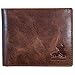 BULL GUARD Mens RFID Blocking Bifold Wallet Soft Genuine Leather Brown Western | Secure and Durable Extra Capacity Billfold with 11 Credit Cards, Flip Up ID