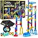 NATIONAL GEOGRAPHIC Glowing Marble Run – Construction Set with 15 Glow in The Dark Glass Marbles & Storage Bag, STEM Gifts for Boys and Girls, Building Project Toy (Amazon Exclusive)